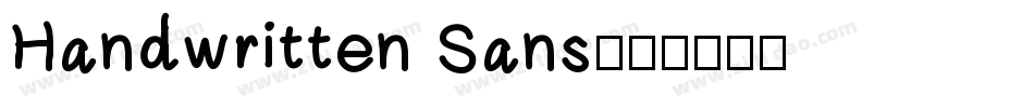 Handwritten Sans字体转换